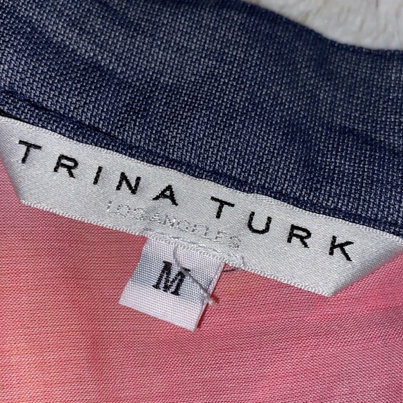 Trina Turk Los Angeles One-Shoulder Striped Cotton/ linen Blend Top size Medium - Picture 11 of 14